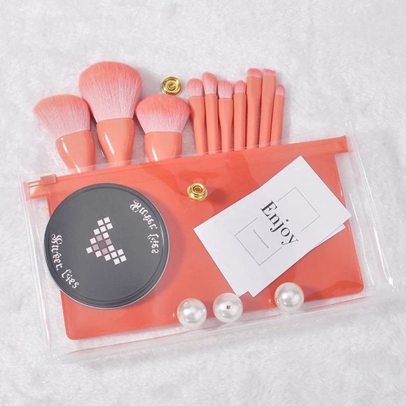 Candy colored Vegan Brush set, 10 Pcs - Picture 5 of 6